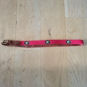 Smathers & Branson Hand-stitched UGA Super G Needlepoint Belt Georgia G Belt 42